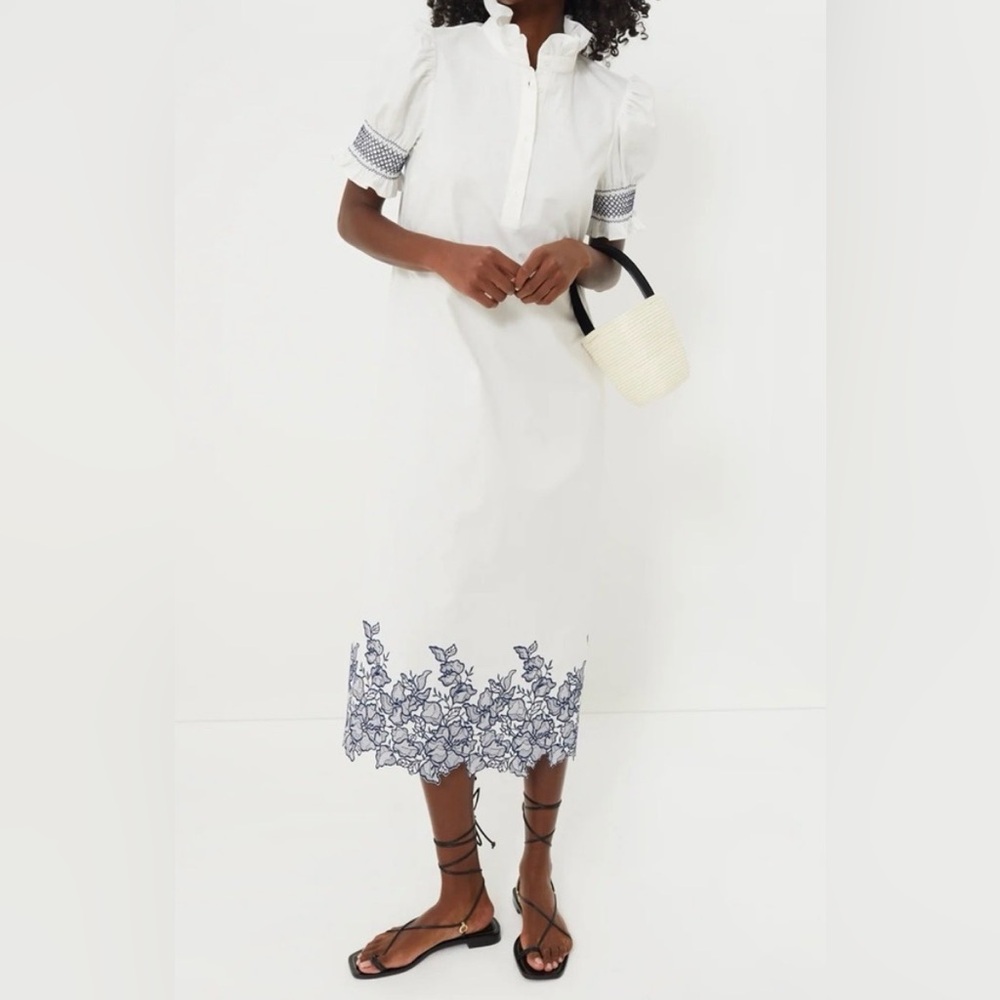 NWT Hyacinth House Tuckernuck Embroidered Eliza Midi Dress $168 Size M - Picture 3 of 11